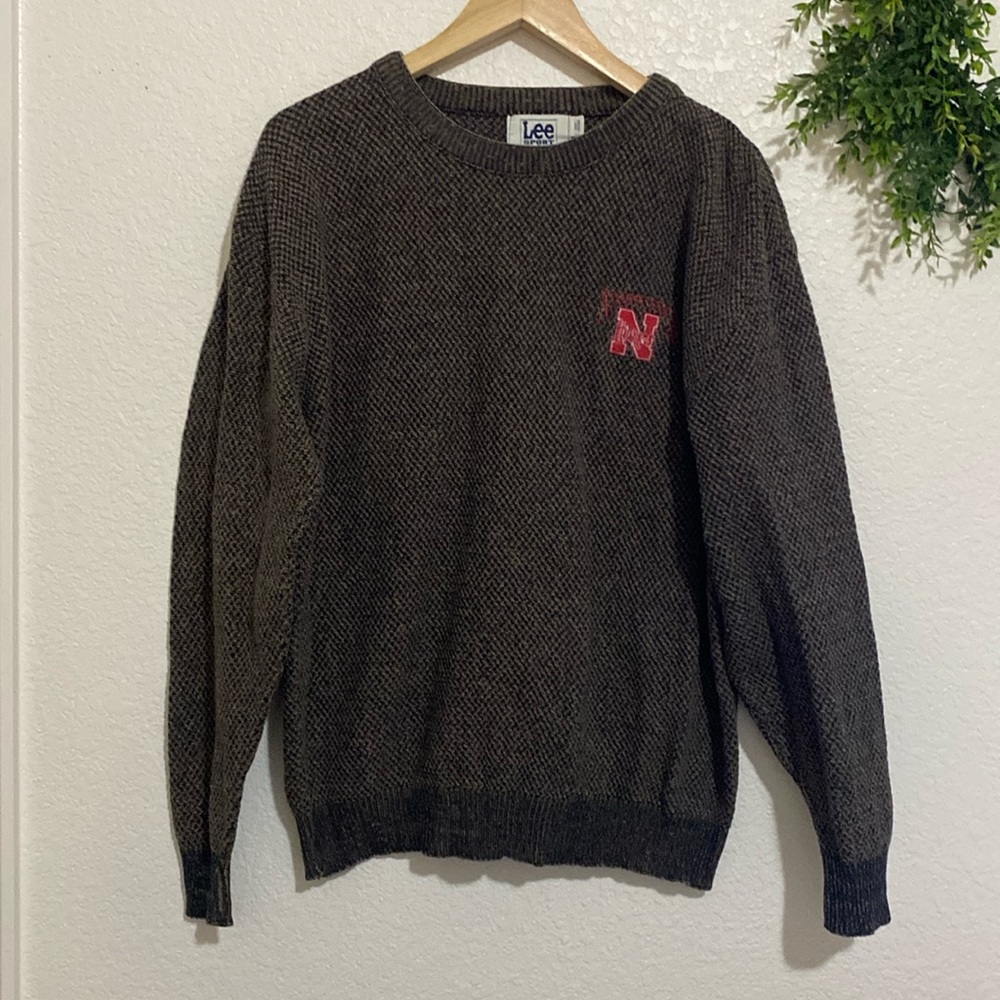 Lee Sport Vintage Nebraska Huskers Sweater Size Medium